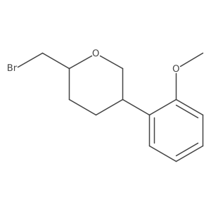 2-(Bromomethyl)-5-(2-methoxyphenyl)oxane Structure