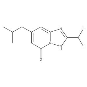 2-(Difluoromethyl)-7-(2-methylpropyl)-[1,2,4]triazolo[1,5-a]pyridin-5-ol结构式