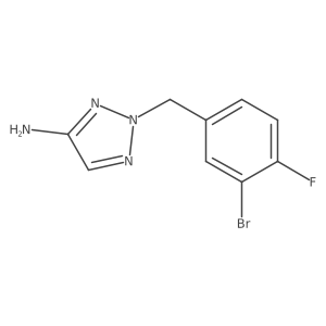 2-[(3-bromo-4-fluorophenyl)methyl]-2H-1,2,3-triazol-4-amine结构式