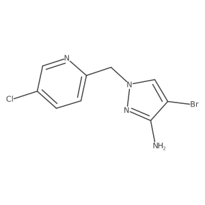 4-bromo-1-[(5-chloropyridin-2-yl)methyl]-1H-pyrazol-3-amine结构式