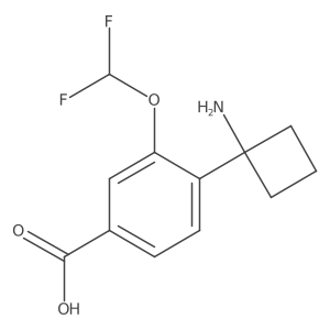 4-(1-Aminocyclobutyl)-3-(difluoromethoxy)benzoic acid Structure