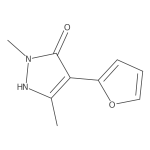 4-(furan-2-yl)-1,3-dimethyl-1H-pyrazol-5-ol结构式