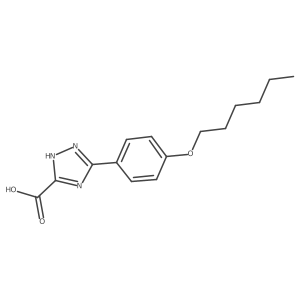 5-[4-(hexyloxy)phenyl]-4H-1,2,4-triazole-3-carboxylic acid结构式
