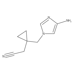 2-{1-[(4-amino-1H-imidazol-1-yl)methyl]cyclopropyl}acetonitrile结构式