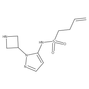 N-[1-(azetidin-3-yl)-1H-pyrazol-5-yl]but-3-ene-1-sulfonamide结构式