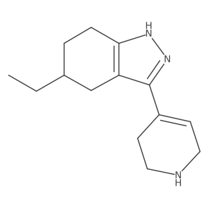 5-ethyl-3-(1,2,3,6-tetrahydropyridin-4-yl)-4,5,6,7-tetrahydro-2H-indazole结构式
