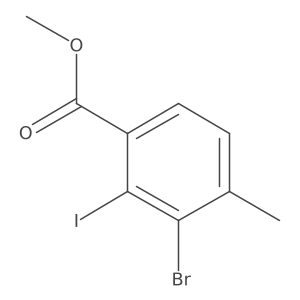 Methyl 3-bromo-2-iodo-4-methylbenzoate结构式
