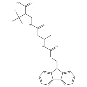 3-[(3S)-3-({[(9H-fluoren-9-yl)methoxy]carbonyl}amino)butanamido]-2-(trifluoromethyl)propanoic acid结构式