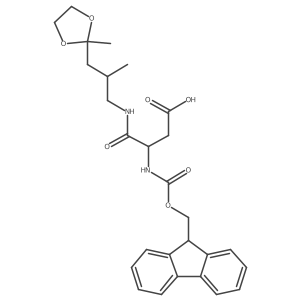 3-({[(9H-fluoren-9-yl)methoxy]carbonyl}amino)-3-{[2-methyl-3-(2-methyl-1,3-dioxolan-2-yl)propyl]carbamoyl}propanoic acid结构式