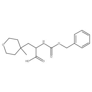 2-{[(Benzyloxy)carbonyl]amino}-3-(4-methyloxan-4-yl)propanoic acid Structure