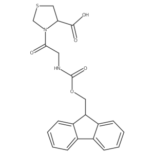 3-[2-({[(9H-fluoren-9-yl)methoxy]carbonyl}amino)acetyl]-1,3-thiazolidine-4-carboxylic acid结构式