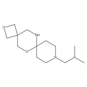 10-(2-Methylpropyl)-2,6-dioxa-10,13-diazadispiro[3.2.5^{7}.2^{4}]tetradecane Structure