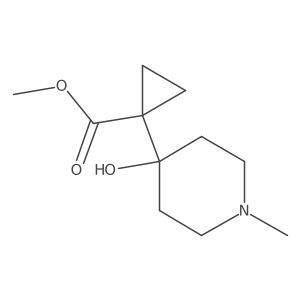 Methyl 1-(4-hydroxy-1-methylpiperidin-4-yl)cyclopropane-1-carboxylate Structure