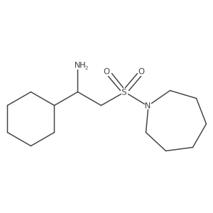 2-(Azepane-1-sulfonyl)-1-cyclohexylethan-1-amine结构式