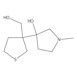 3-[3-(Hydroxymethyl)thiolan-3-yl]-1-methylpyrrolidin-3-ol结构式