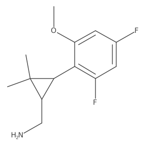 rac-[(1R,3R)-3-(2,4-difluoro-6-methoxyphenyl)-2,2-dimethylcyclopropyl]methanamine Structure