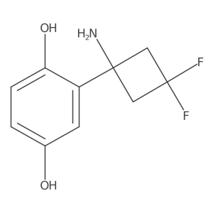 2-(1-Amino-3,3-difluorocyclobutyl)benzene-1,4-diol结构式