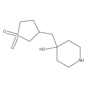 3-[(4-Hydroxypiperidin-4-yl)methyl]-1lambda6-thiolane-1,1-dione结构式