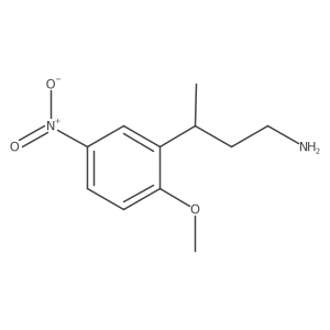 3-(2-Methoxy-5-nitrophenyl)butan-1-amine结构式