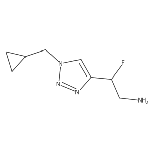 2-[1-(cyclopropylmethyl)-1H-1,2,3-triazol-4-yl]-2-fluoroethan-1-amine Structure