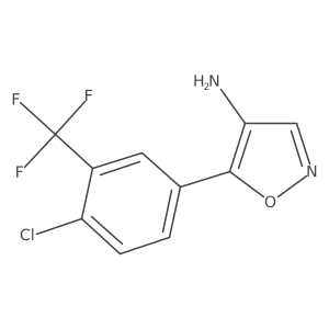 5-[4-Chloro-3-(trifluoromethyl)phenyl]-1,2-oxazol-4-amine结构式