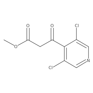 Methyl 3-(3,5-dichloropyridin-4-yl)-3-oxopropanoate结构式