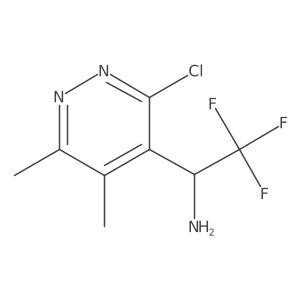 1-(3-Chloro-5,6-dimethylpyridazin-4-yl)-2,2,2-trifluoroethan-1-amine结构式