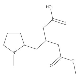 5-Methoxy-3-[(1-methylpyrrolidin-2-yl)methyl]-5-oxopentanoic acid结构式