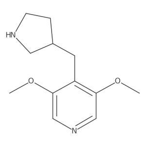3,5-Dimethoxy-4-[(pyrrolidin-3-yl)methyl]pyridine结构式