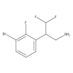 2-(3-Bromo-2-fluorophenyl)-3,3-difluoropropan-1-amine Structure