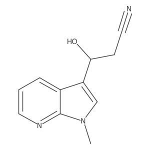 3-hydroxy-3-{1-methyl-1H-pyrrolo[2,3-b]pyridin-3-yl}propanenitrile Structure