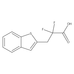 3-(1-Benzothiophen-2-yl)-2,2-difluoropropanoic acid结构式