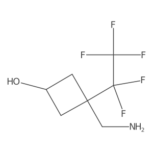 3-(Aminomethyl)-3-(pentafluoroethyl)cyclobutan-1-ol结构式