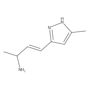 4-(5-methyl-1H-pyrazol-3-yl)but-3-en-2-amine结构式