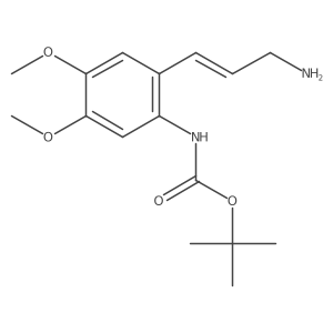 tert-butyl N-[2-(3-aminoprop-1-en-1-yl)-4,5-dimethoxyphenyl]carbamate Structure