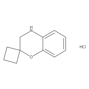 3,4-Dihydrospiro[1,4-benzoxazine-2,1'-cyclobutane] hydrochloride结构式