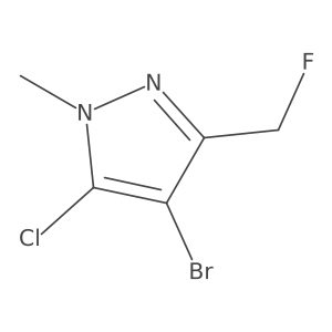 4-Bromo-5-chloro-3-(fluoromethyl)-1-methylpyrazole Structure