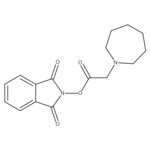 1,3-dioxo-2,3-dihydro-1H-isoindol-2-yl 2-(azepan-1-yl)acetate结构式