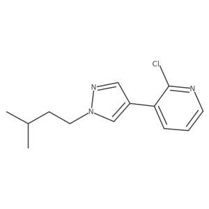 2-Chloro-3-(1-isopentyl-1H-pyrazol-4-yl)pyridine结构式