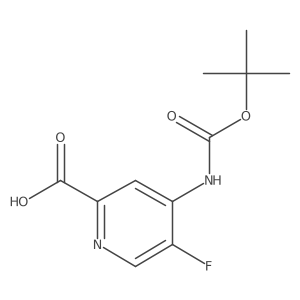 4-((tert-Butoxycarbonyl)amino)-5-fluoropicolinic acid Structure