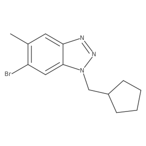 6-bromo-1-(cyclopentylmethyl)-5-methyl-1H-1,2,3-benzotriazole Structure
