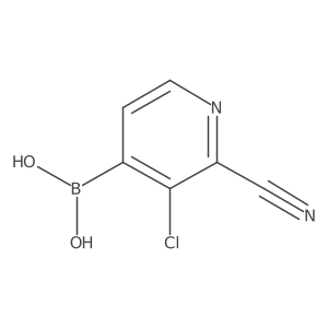 (3-Chloro-2-cyanopyridin-4-yl)boronic acid结构式