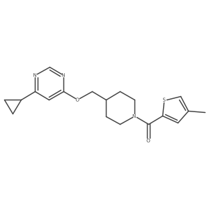 4-Cyclopropyl-6-{[1-(4-methylthiophene-2-carbonyl)piperidin-4-yl]methoxy}pyrimidine结构式