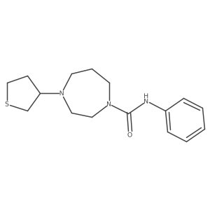 N-phenyl-4-(thiolan-3-yl)-1,4-diazepane-1-carboxamide Structure