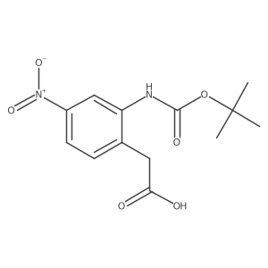 2-(2-((tert-Butoxycarbonyl)amino)-4-nitrophenyl)aceticacid结构式