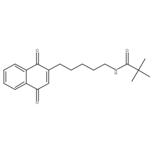 N-(5-(1,4-Dioxo-1,4-dihydronaphthalen-2-yl)pentyl)pivalamide Structure