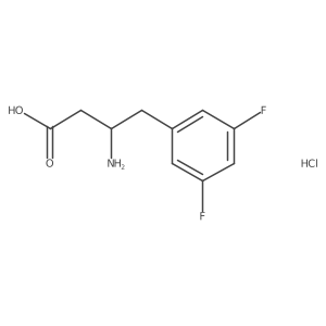 (S)-3-Amino-4-(3,5-difluorophenyl)butanoic acid hydrochloride Structure