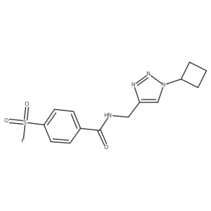 4-{[(1-cyclobutyl-1H-1,2,3-triazol-4-yl)methyl]carbamoyl}benzene-1-sulfonyl fluoride Structure