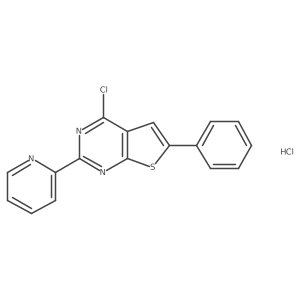 2-{4-Chloro-6-phenylthieno[2,3-d]pyrimidin-2-yl}pyridinehydrochloride结构式