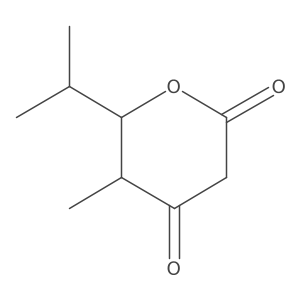 (5R,6S)-5-Methyl-6-propan-2-yloxane-2,4-dione结构式